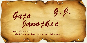 Gajo Janojkić vizit kartica